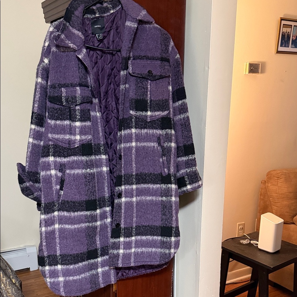 Purple Plaid Women's Jacket